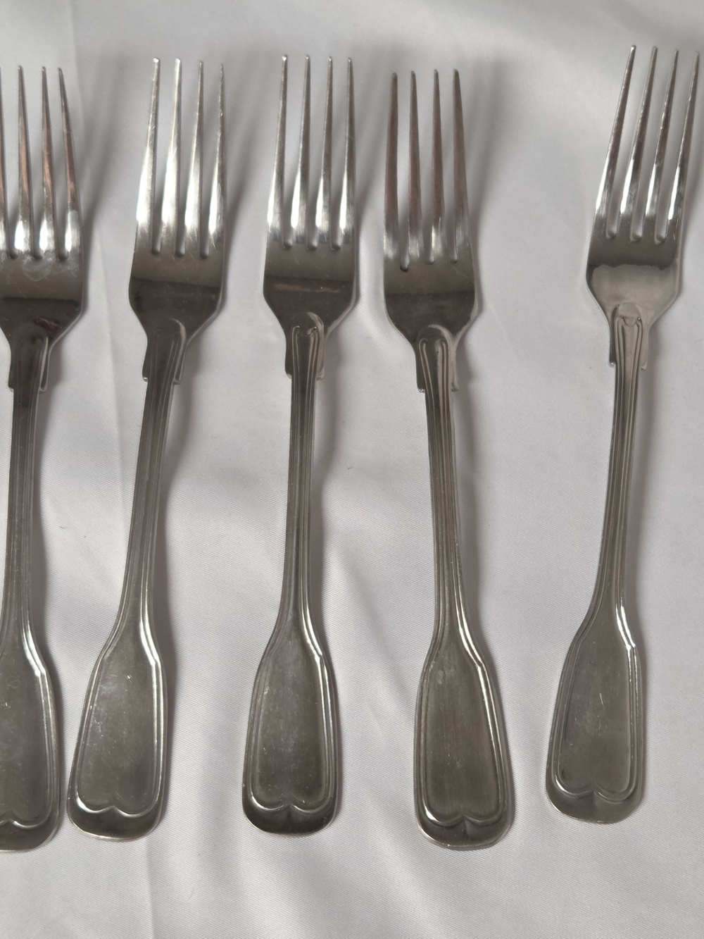 Lot Of 5 Christofle Chinon Silver Plate Silverplated Table Dinner Forks‎